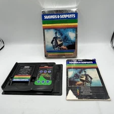 Vtg Intellivision Video Game Swords & Serpents w/ Box Manual & Cartridge IMagic