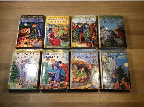 Lot of 8 Nancy Drew Hardcovers w/ Dust Jackets, Vintage 1930s-40s, Carolyn Keene