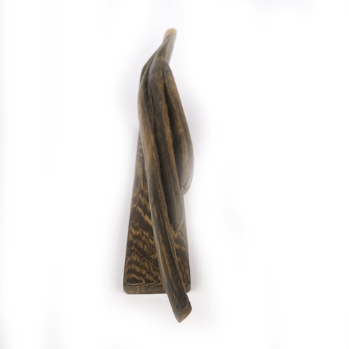 Bernstein & Treibholz Skulptur, Fisch-Vogel, Amber & Wood Sculpture, L. 41 cm - Bild 5 von 11