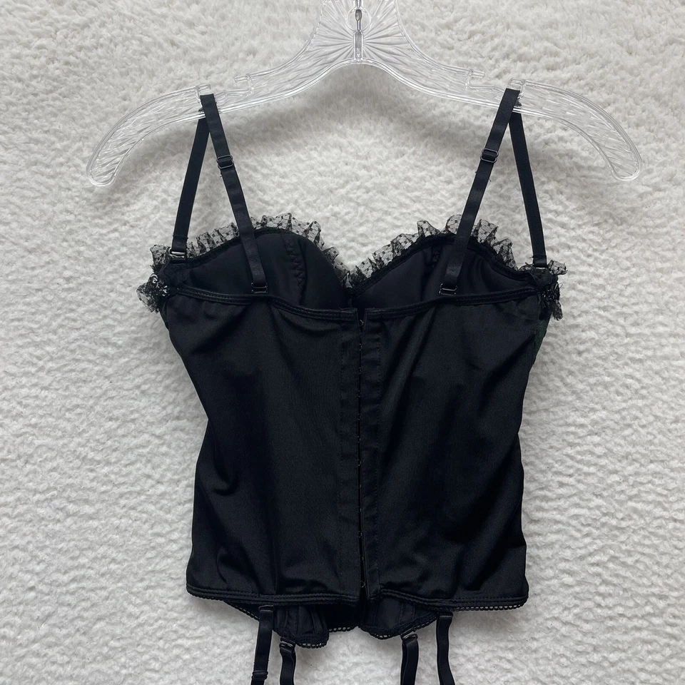 Y2K Vintage Corsé Bustier Top Pequeño Verde Deshuesado Gótico Hada Victoriano Eduardiano Foto 2 de 4