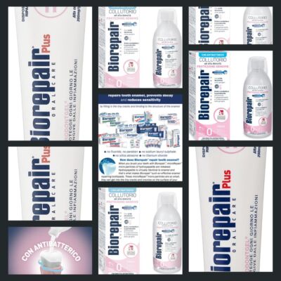 Biorepair Mundspülung & Zahnpasta Zahnschmelz, Zahnfleischschutz, Sensitive Mundpflege Set