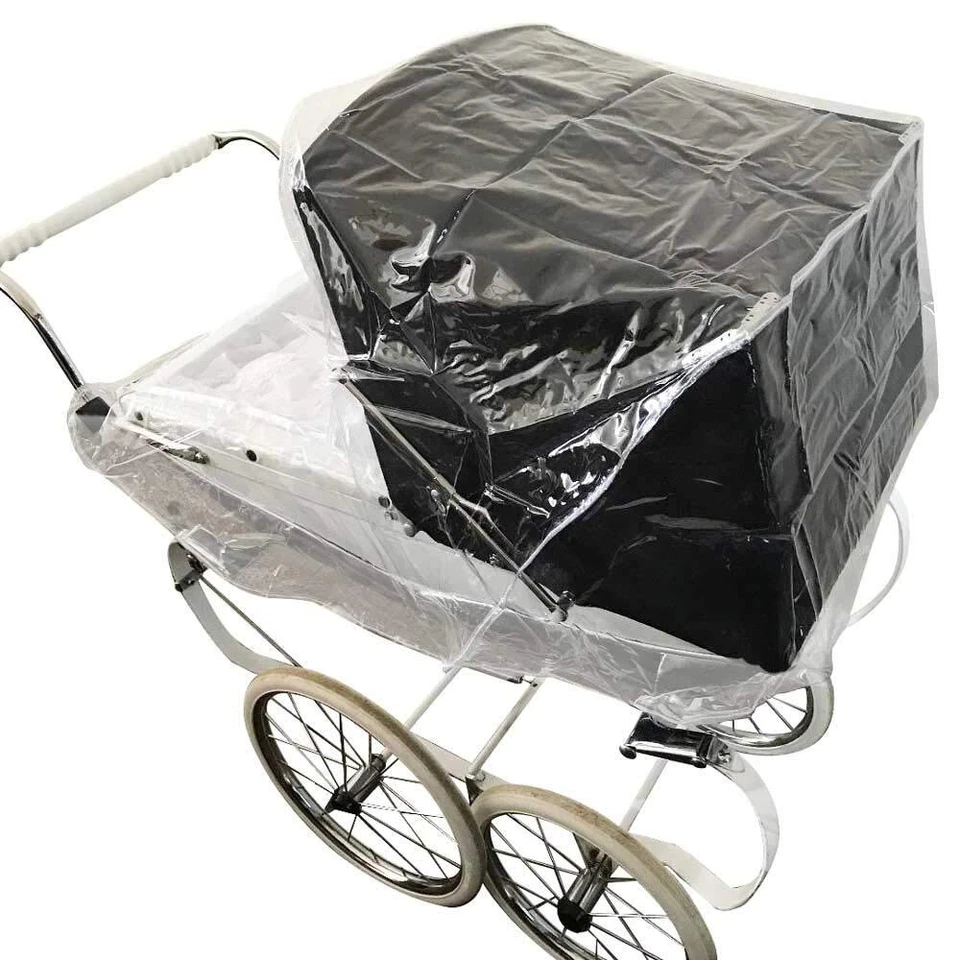 COVERANDCARRY Rain Cover for The Silver Cross Chatsworth Pram. Supersoft Clear PVC.