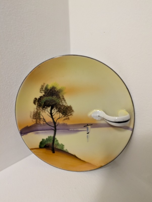 Vintage Noritake Hand Painted China Plate Gold Rimmed Plates 5 1/2"