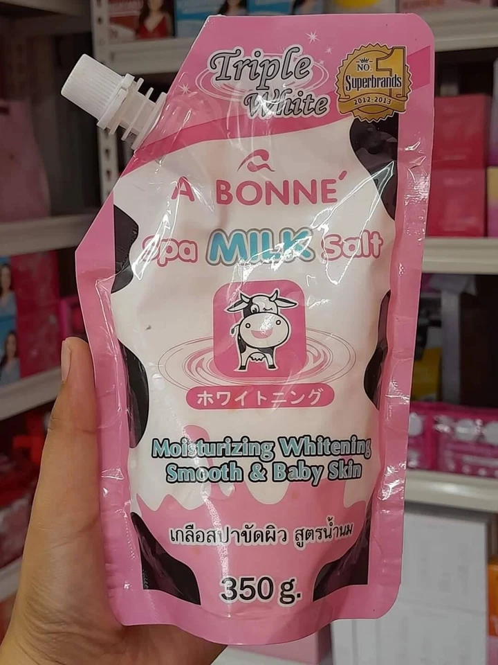 Loción corporal de colágeno A Bonne Milk Power plus 500 ml + 1 sal de leche spa - PAQUETE Foto 3 de 4