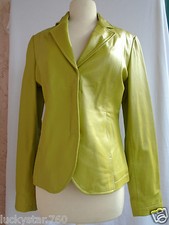 Xoxo Womans Green Butter Soft Leather Jacket Size Medium