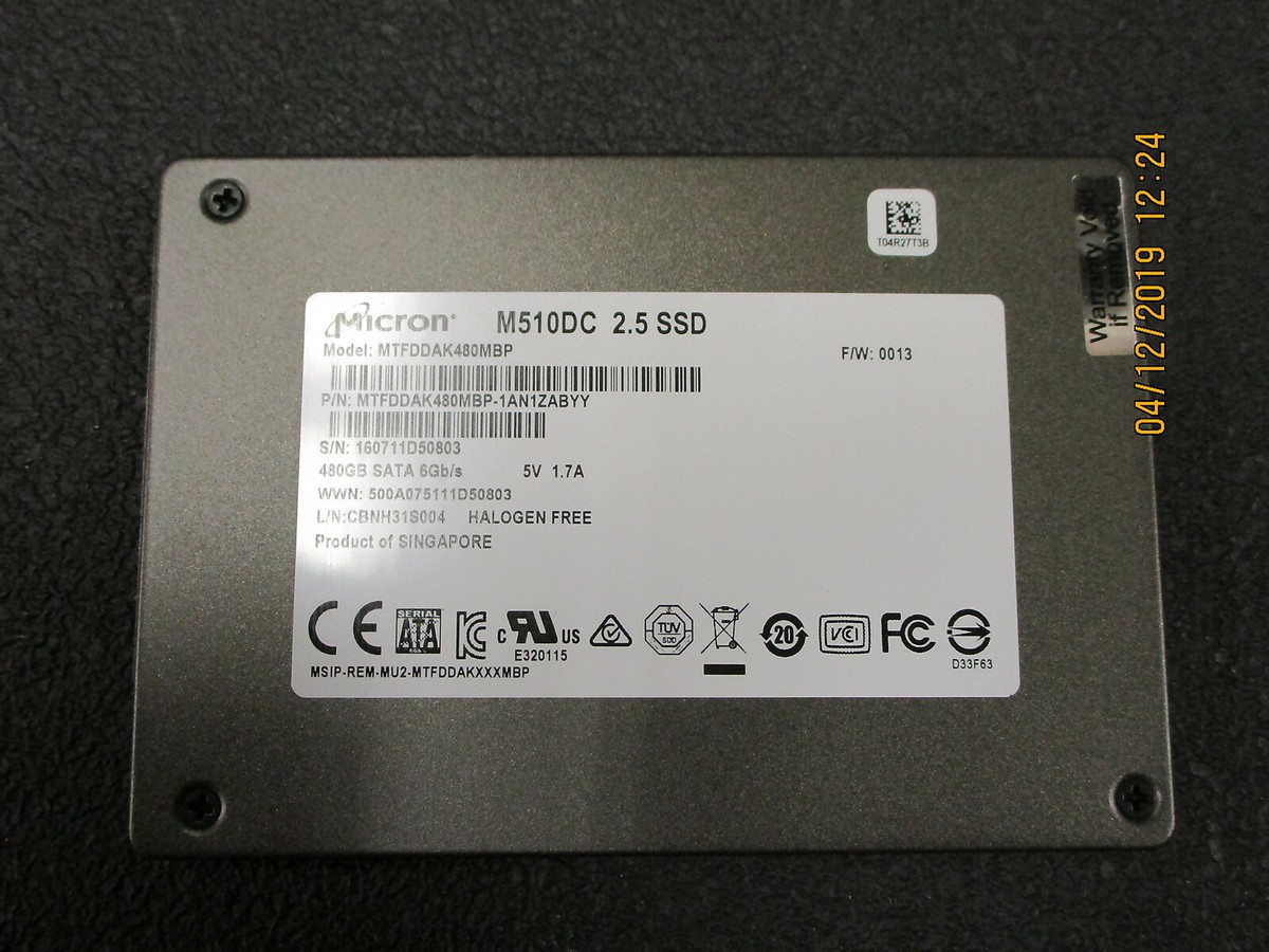 MTFDDAK480MBP-1AN1ZABYY Micron Tech SSD 480GB 2.5