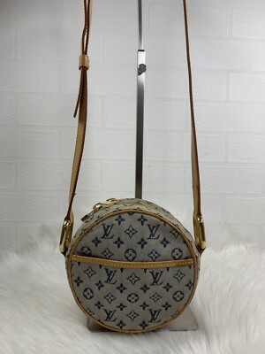 Louis Vuitton Jeanne Round Shoulder Bag Blue Canvas Authen | eBay