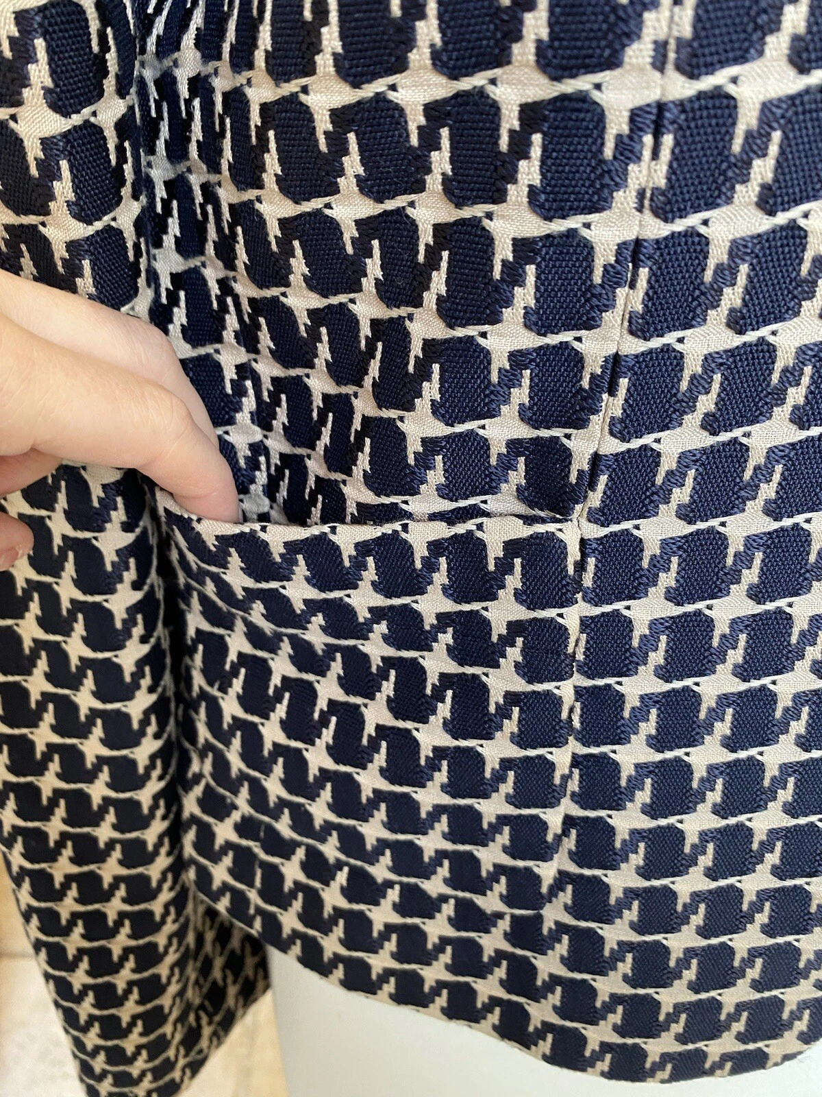 Giacca donna originale Chanel pied de poule FR 36 UK 8