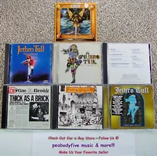 Lot Of 7 JETHRO TULL CDS - Broadsword, Masters, Best, Aqualung, Thick,Minstrel †