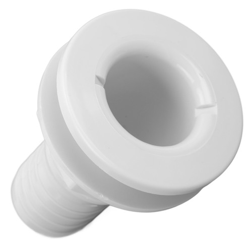 ❥White 1‑1/2in Thru Hull Fitting Straight ABS Hose Connector Accessory For Boats - Picture 6 of 12