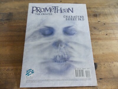White Wolf Promethean The Created Character Sheet Pad SW NOS Factory Sealed