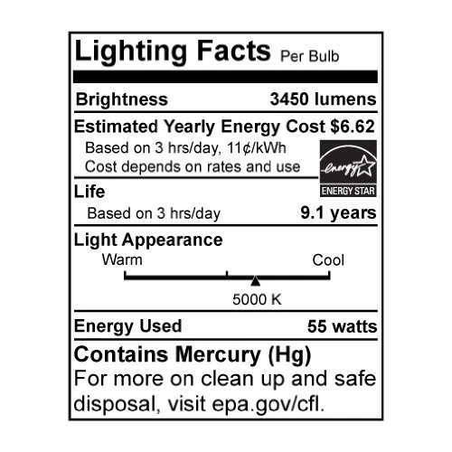 Bulbrite 55W / 250W 120V A19 Soft Daylight Twist CFL E26 Medium Base CF55C/SD - Image 3 of 4