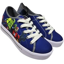 Heelys Youth Size 3 Blue Marvel Avengers Wheeled Skate Shoes