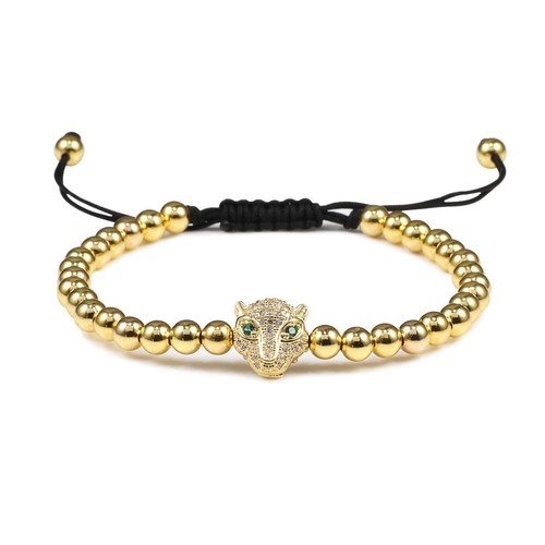 Braccialetti intrecciati corona Zircon - Micro Perline di Pietra Regolabili Banglie Coppia Gioielli - Foto 16 di 21