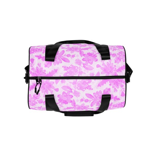 Pale Purple Floral All-over print gym bag - Picture 2 of 6