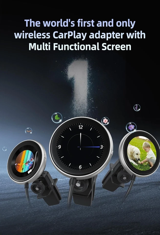 OTTOCAST CarPlayClip Wireless Carplay Adapter with Multi Functional Screen - Image 3 of 4