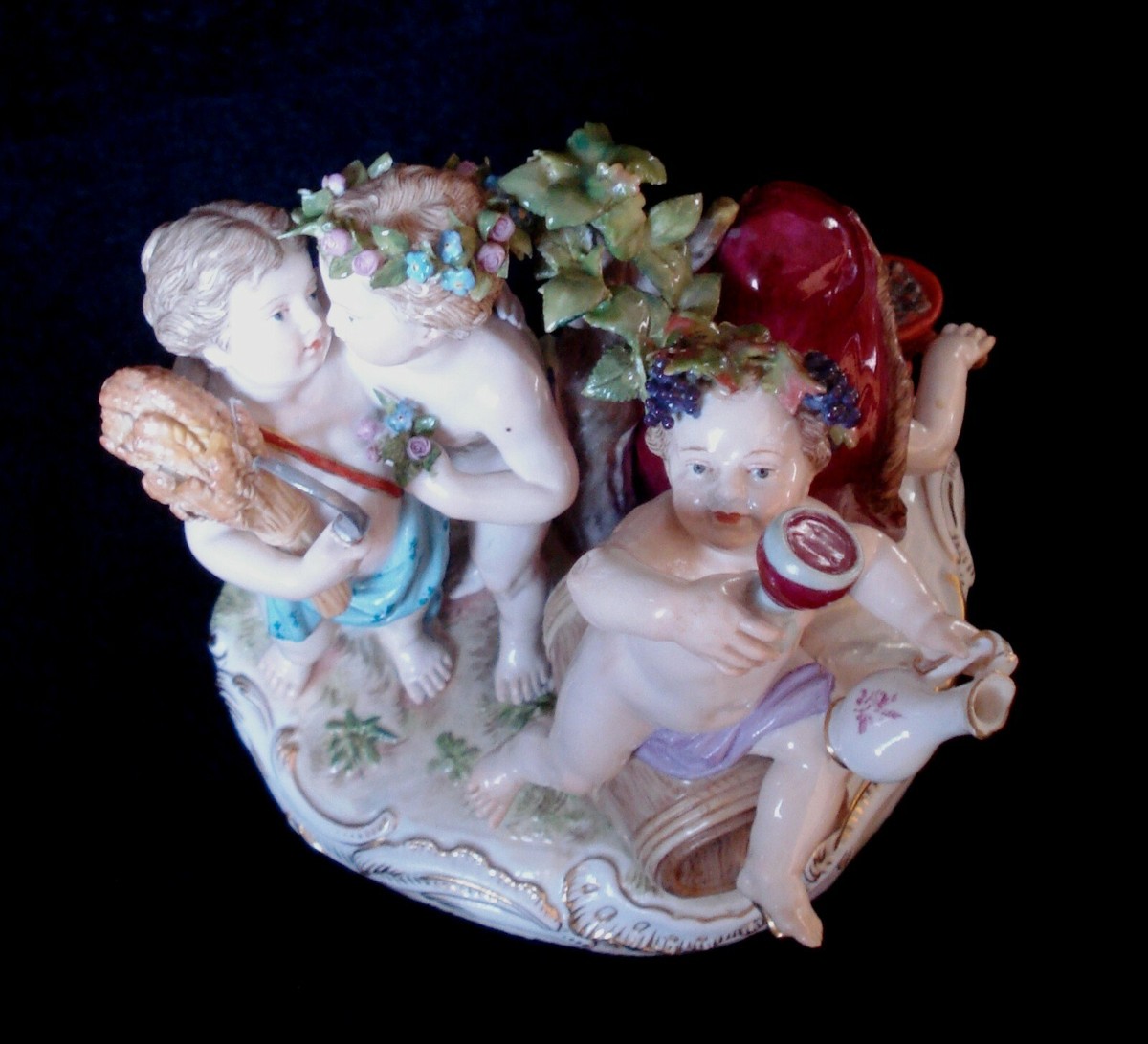 MEISSEN Antique 19TH Century Four Seasons Porcelain Figurine