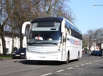 Excelsior, Bournemouth 921 FJ11GNV 6x4 Qualität National Express Bus Foto