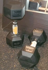 *Brand New* 💪CAP/York 25 lb Dumbbells Pair Set 50 Lbs Total Rubber Hex Weights
