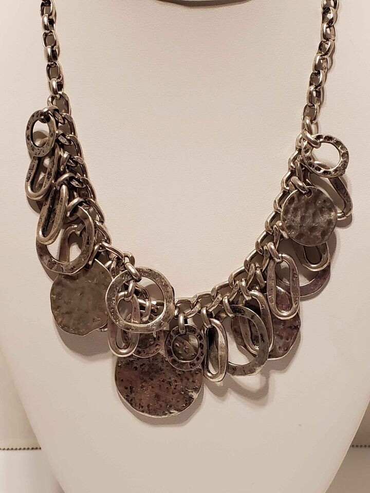 Ruby Rd. Silver hammered design multiple shape da… - image 2