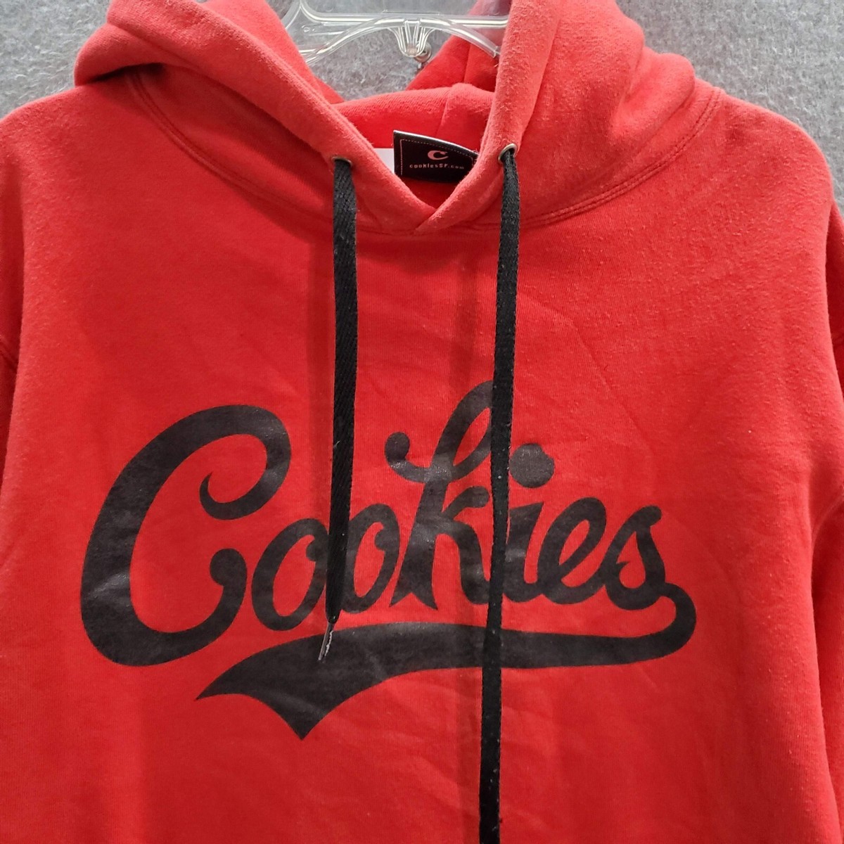Cookies SF Men Sweatshirt Small Red Hoodie Logo Long Sleeve Pullover | eBay