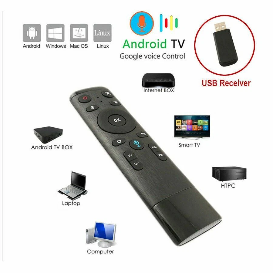 Air Mouse Gyro Voice Remote Control for Android Smart TV Media Box HDTV PS4 - Image 2 of 4