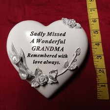 Graveside Heart Memorial Stone - Grandma