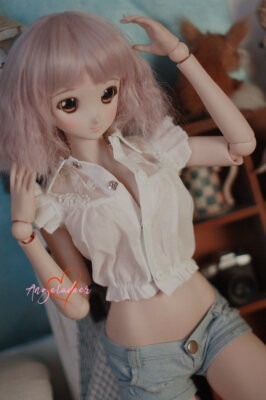 1/6 1/4 Popovy Puyoo 1/3 IP Uncle ID BJD Clothes Crop Top Low Rise Denim Shorts