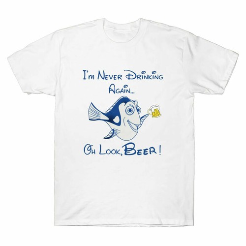 Oh I'm White Cotton Gray Look Tee Again Funny Beer T-Shirt Never Drinking Men - Picture 3 of 4