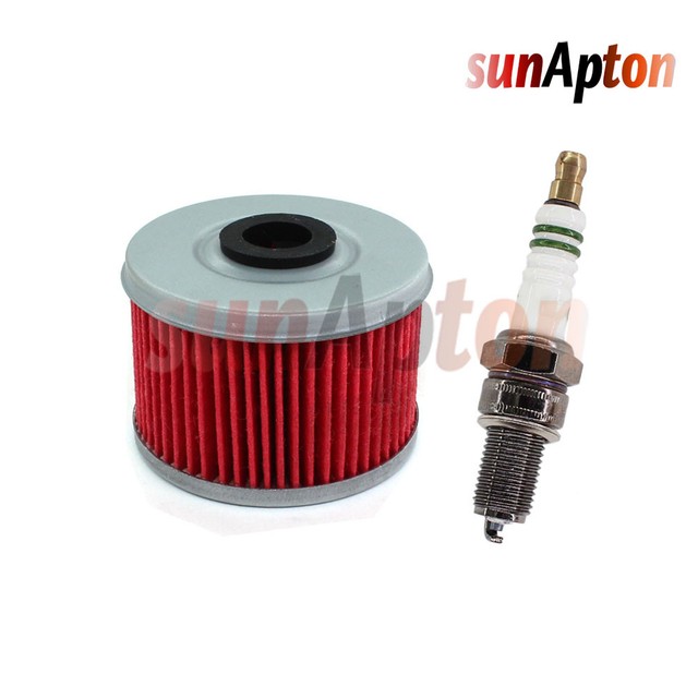 Oil Filter Spark Plug for Honda Rancher 350 420 TRX300EX TRX400EX