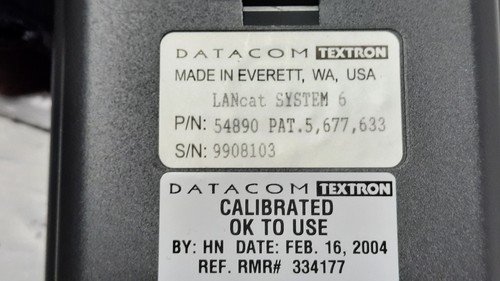 Datacom TEXTRON LANCat System 6 Cable Tester Kit 54890 • with Adapters, Manuals - Picture 16 of 18