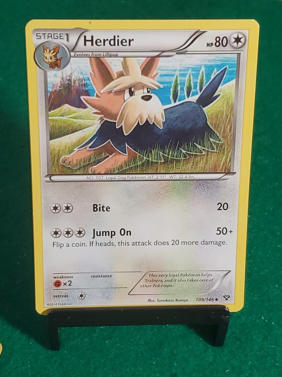 2014 Pokémon TCG #507 Herdier 109/146 Stage 1 HP80 Lillypup 2014 Pokémon TCG #507 Herdier 109/146 Stage 1 HP80 Lillypup