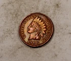 1906 Indian Head Cent Penny * Almost Uncirculated AU * Rainbow Toned * XI972
