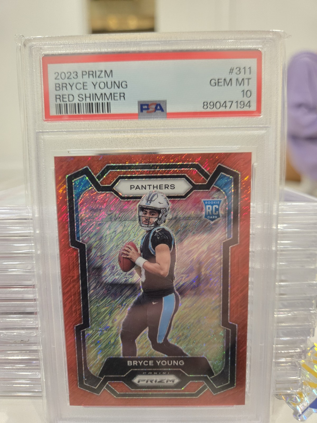 2023 Panini Prizm - Rookies Bryce Young #311 Red Shimmer Prizm /35 (RC)