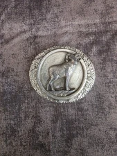 Vintage Bergamot Brass Bighorn Sheep Belt Buckle 1985 USA