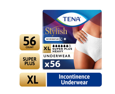 TENA Incontinence Underwear for Women, Super Plus, XL, 56 Count