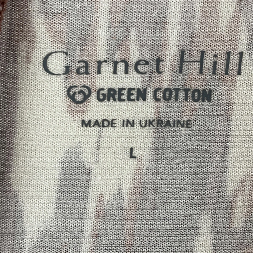 Garnet Hill Dress Womens Large Brown Ikat Sleeveless V Neck Button Front Pockets - Image 2 of 4