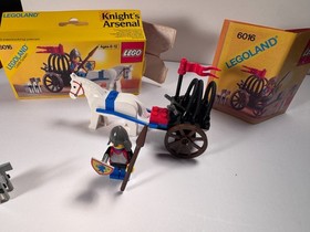 Vintage LEGO 6016 Knights Arsenal + Box, Instructions, 100 complete!