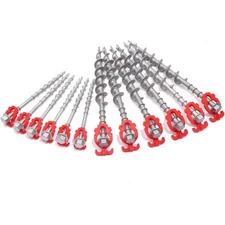 12 Pcs Aluminum Ground Anchors Non-Rust Cast Tent Stakes Heavy Duty Metal Pegs