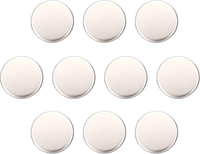 10 StüCk KnöPfe 11,5Mm MetallknöPfe Zinklegierung Metallschaft Rund Flache NäHkn