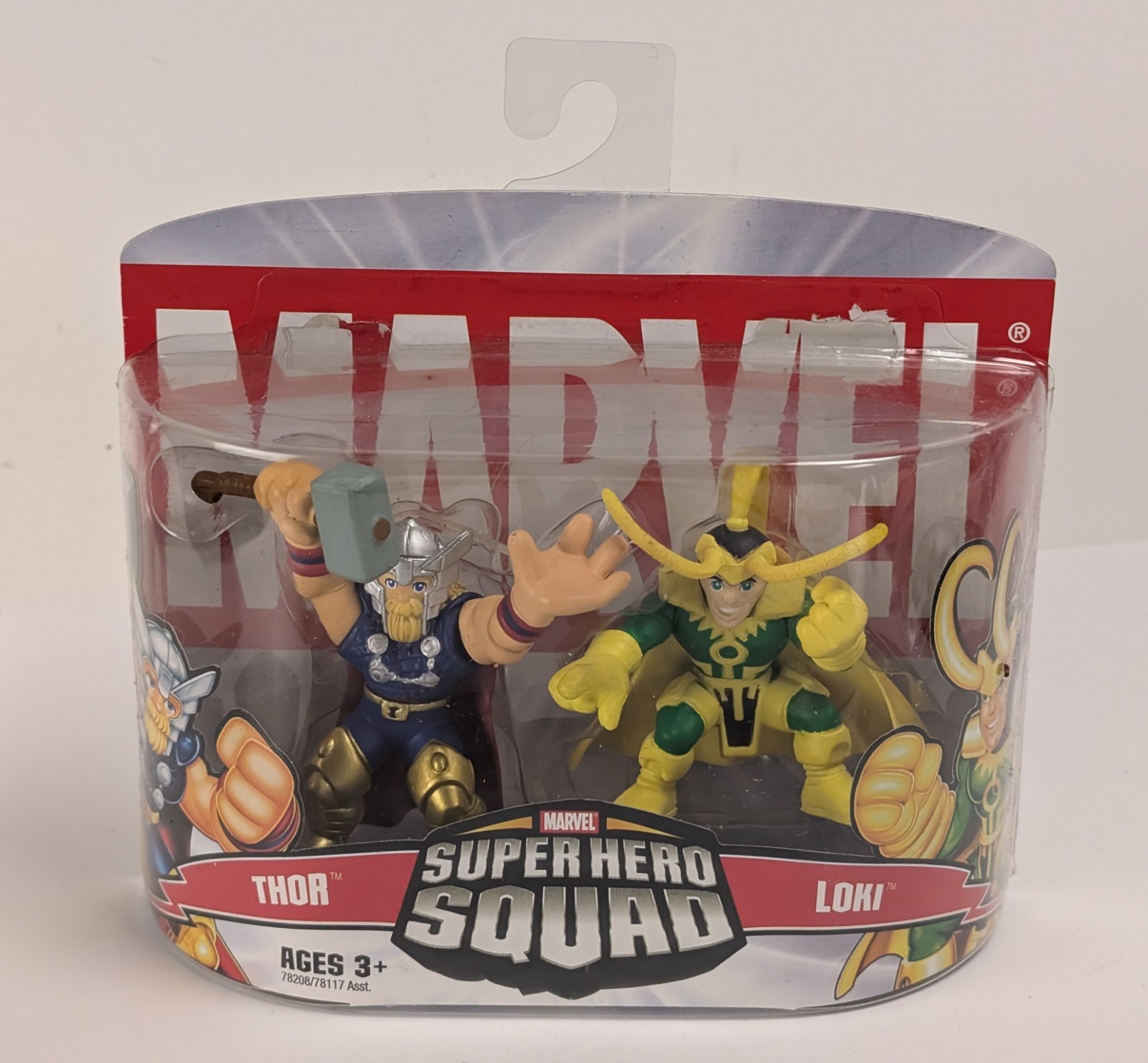2007 Hasbro Marvel Super Hero Squad Thor & Loki Action Figure Sealed