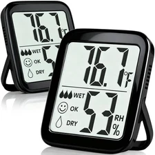 Antonki 2 Pack Room Thermometer Hygrometer Indoor Temp & Humidity Monitor