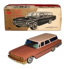 RARE EX - NMIB & Working Bandai Battery Operated 1961 Ford Station Wagon