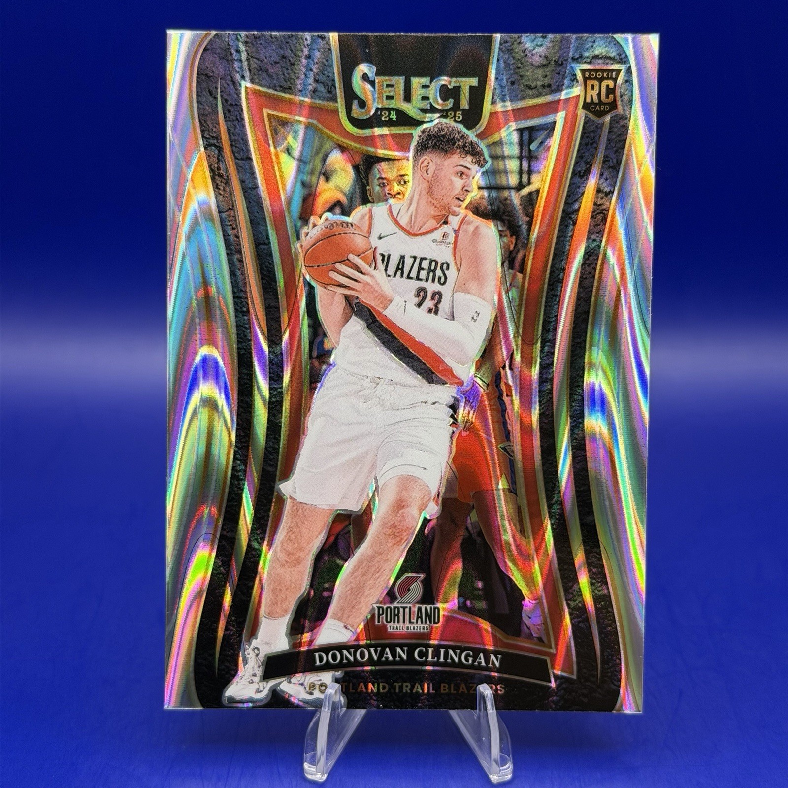 2024-25 Panini Select Donovan Clingan Tectonic Prizm #390 Rookie RC Blazers