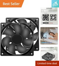 Quiet 12V DC Cooling Fan Set - 120x120mm, 1600RPM, Perfect for PCs Amplifiers