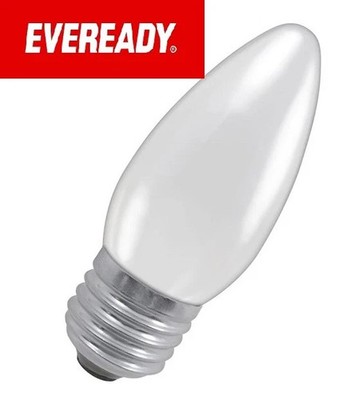2x EVERREADY Rough Service Kerzenlampe 25W Opal Schraubsockel E27