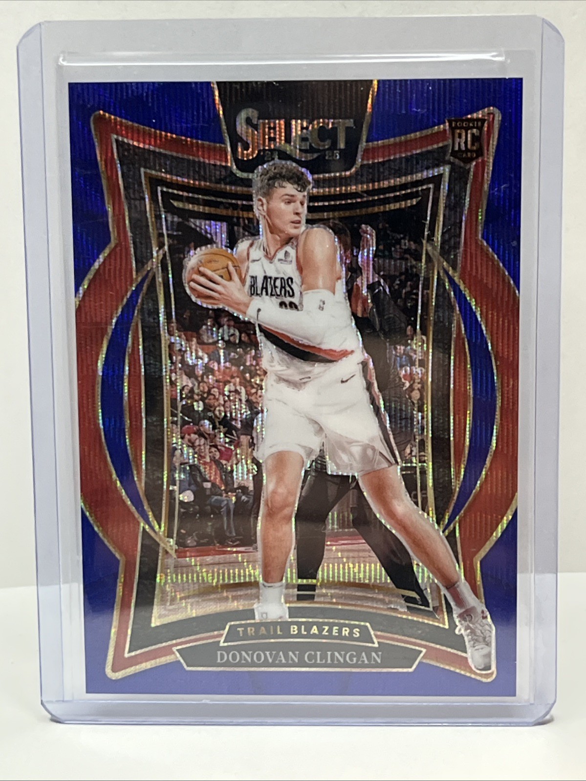 Donovan Clingan 2024-25 Panini Select Concourse Blue Wave Prizm 14/75 RC #69