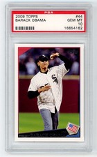 2009 Topps BARACK OBAMA #44 President Pitching Rare PSA 10 GEM MINT M04