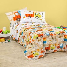 Caleffi Copriletto Trapuntato letto singolo Art. City Car in cotone 165x265 cm