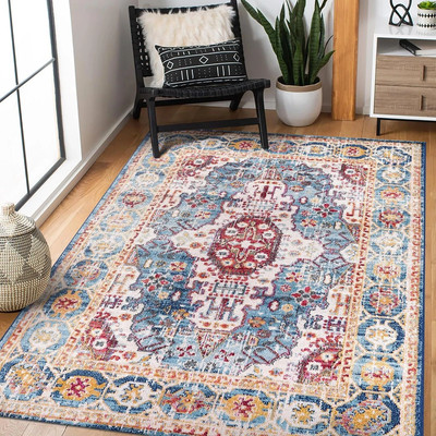 Türkischer Teppich Traditionell Vintage Teppich Orientteppiche Wohnzimmer Antirutsch Teppiche 7664